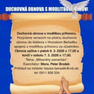 DUCHOVNÁ OBNOVA S MODLITBOU PRÍHOVORU