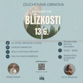 Duchovná obnova - Pozvaní do BLÍZKOSTI