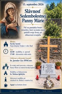 V obci Rad bude 15. septembra púť k pamiatke minoritských mučeníkov