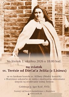 Sviatok svätej Terézie od Dieťaťa Ježiša