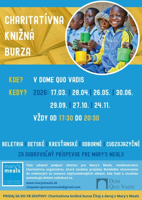 Knižná burza Mary’s meals