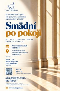 Bratislavská Komunita Sant’Egidio chystá v novembri stretnutie v duchu Assisi