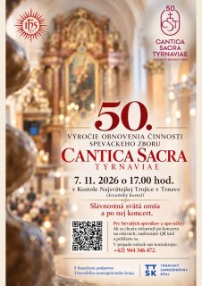 Cantica Sacra Tyrnaviae oslávi 50 rokov od obnovenia svojej činnosti