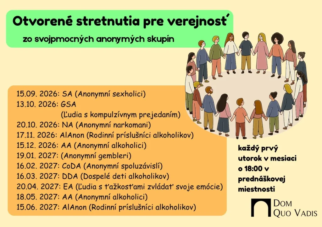Otvorené stretnutia pre verejnosť – rodinní príslušníci alkoholikov