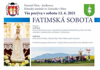 Pozvánka na tradičnú púť ku kaplnke Fatimskej Panny Márie Pri Dube
