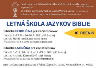 Už desiata Letná škola jazykov Biblie ponúkne hebrejčinu a latinčinu