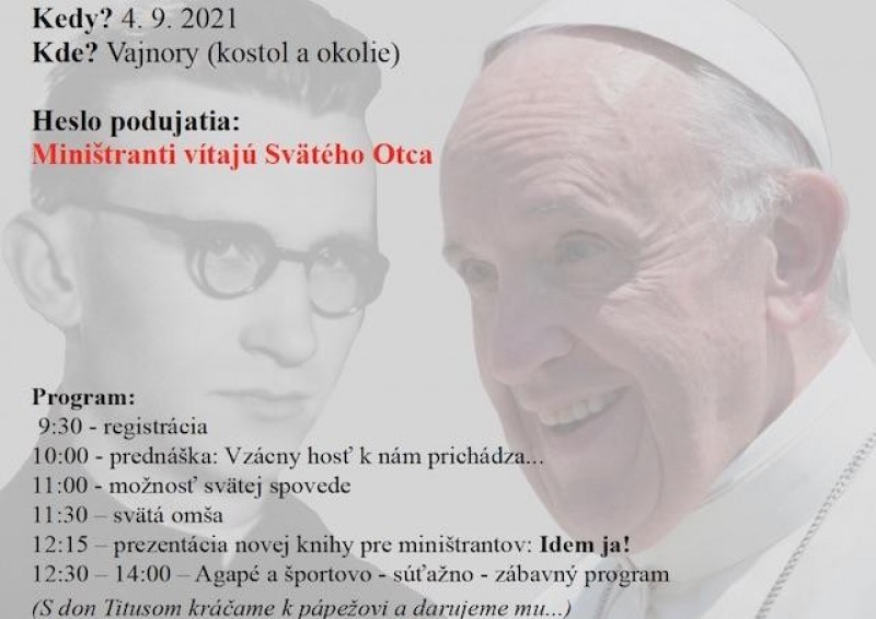 V Bratislave - Vajnoroch bude bodka za prázdninami pre miništrantov