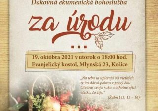 Pozvánka na ďakovnú ekumenickú bohoslužbu za úrodu v Košiciach