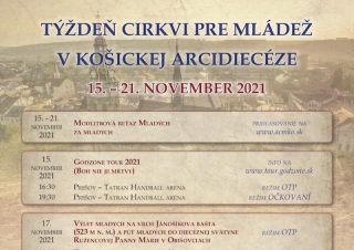 Pozvánka na sériu aktivít v Týždni Cirkvi pre mládež v arcidiecéze