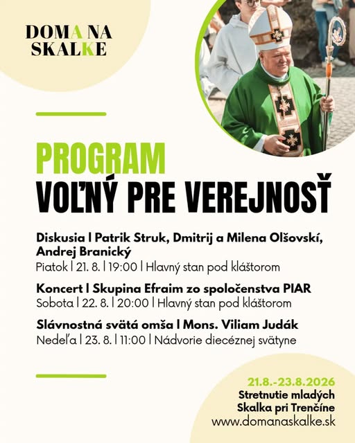 Stretnutie mladých DOMa NA SKALkE – ponuka pre všetkých