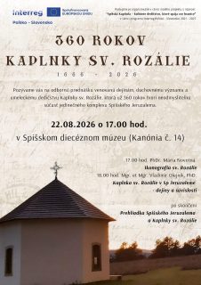 V Spišskom diecéznom múzeu oslávia 360 rokov Kaplnky svätej Rozálie