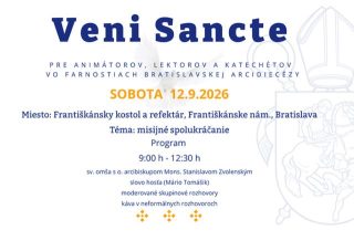 Bratislavská arcidiecéza pozýva animátorov, katechétov a lektorov na stretnutie s otcom arcibiskupom Stanislavom Zvolenským