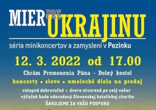 V kostole v Pezinku bude hudobno-meditačné podujatie Mier pre Ukrajinu
