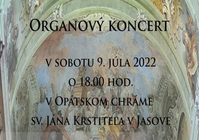 V Opátskom chráme v Jasove zaznie organový koncert