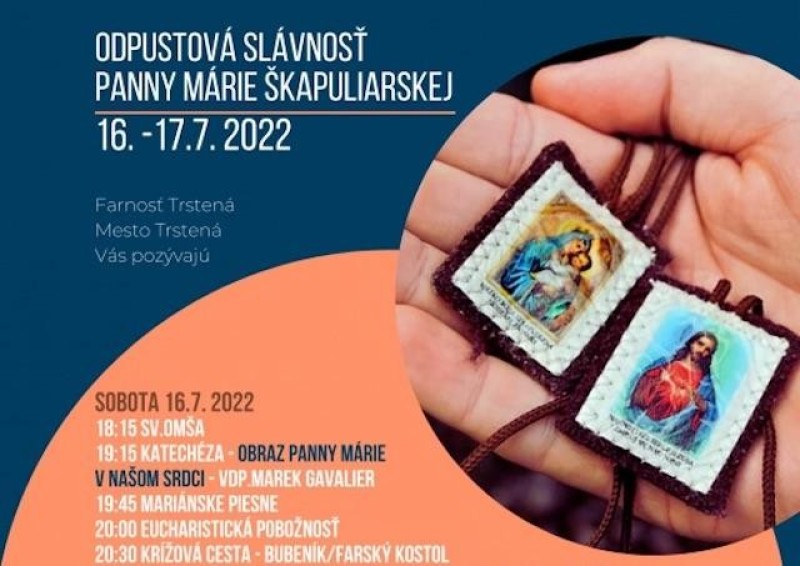 Mesto a farnosť Trstená pozývajú na slávnosť Panny Márie Škapuliarskej