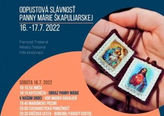 Mesto a farnosť Trstená pozývajú na slávnosť Panny Márie Škapuliarskej