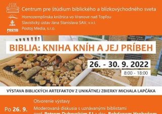 Pozvánka na výstavu biblických artefaktov z unikátnej zbierky M. Lapčáka
