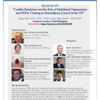 Conflict Resolution and the Role of Faith-Based Organizations and NGOs