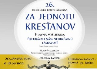 Pozvánka na ekumenickú bohoslužbu v Košiciach