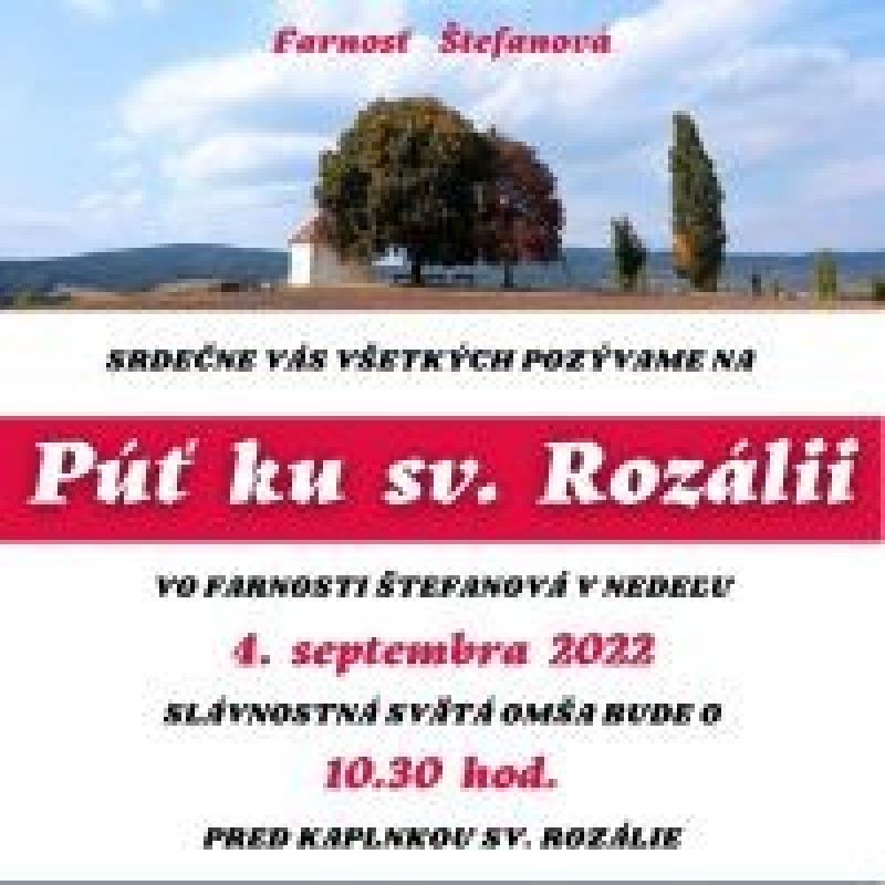 Púť k sv. Rozálii vo Farnosti Štefanová