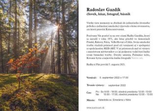 V Katedrále sv. Emeráma v Nitre otvoria výstavu Radoslava Gazdíka