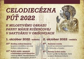 Pozvánka na odpustovú slávnosť Ružencovej Panny Márie v Obišovciach