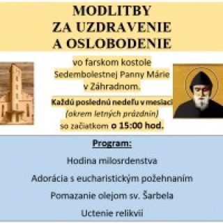 Modlitby za uzdravenie a oslobodenie