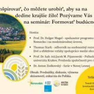 Formovať budúcnosť vidieka - seminár