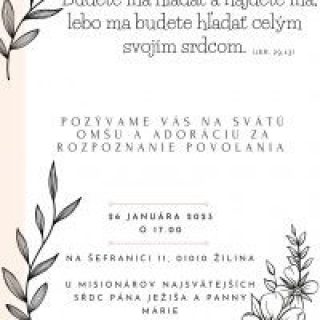 Sv. omša a adorácia za rozpoznanie povolania