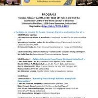 Religion in Service to Peace, Human Dignity and Justice for all