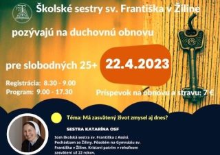 Školské sestry pozývajú na obnovu pre slobodných mužov a ženy 25+