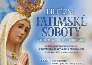 Pozvánka na diecézne fatimské soboty v Košickej arcidiecéze v roku 2023