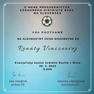 Úvod dozorkyne ZD Renáty Vinczeovej