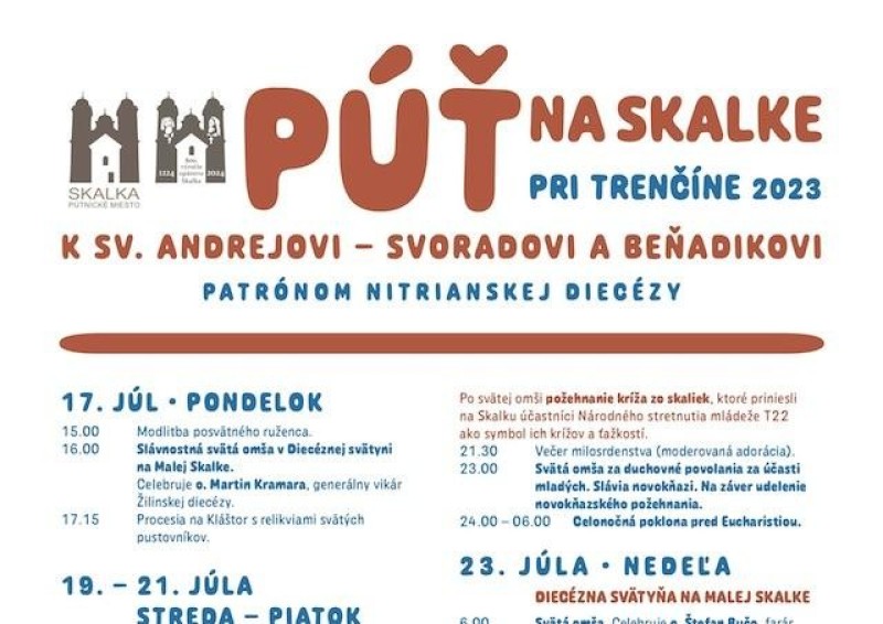 Pozvánka na púť k sv. Andrejovi-Svoradovi a sv. Beňadikovi na Skalke