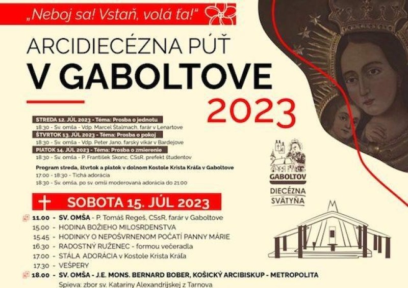 Gaboltov privíta najbližší víkend Arcidiecéznu púť Košickej arcidiecézy