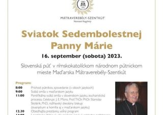 Biskup Stolárik povedie slovenskú púť v meste Mátraverebély-Szentkút