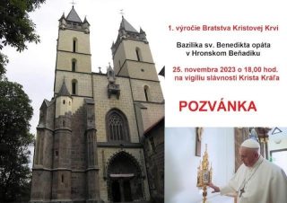 V Hroňskom Beňadiku oslávia výročie obnovenia Bratstva Kristovej krvi