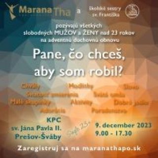 Adventná duchovná obnova pre slobodných 23+