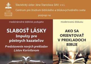 Košické centrum chystá sériu biblických podujatí s názvom Slabosť lásky