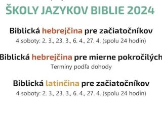 Po trinástykrát ponúka košické centrum možnosť štúdia biblických jazykov