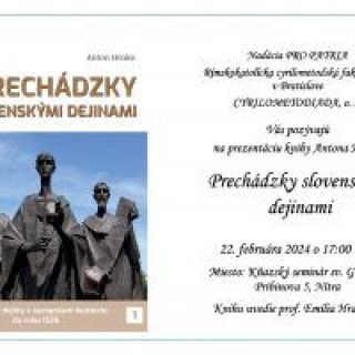 Prezentácia knihy Antona Hrnku Prechádzky slovenskými dejinami