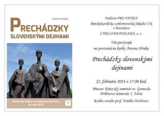 V seminári pod Zoborom uvedú knihu Prechádzky slovenskými dejinami