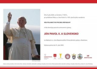 V Bratislave otvoria novú výstavu s názvom "Ján Pavol II. a Slovensko"