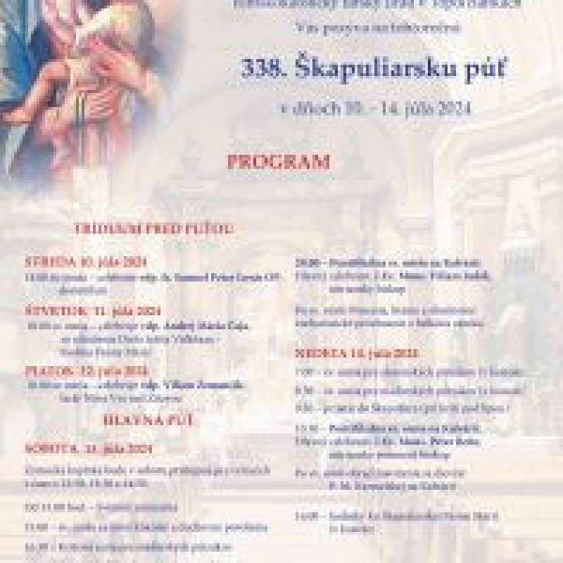 Škapuliarska púť Topoľčianky 2024