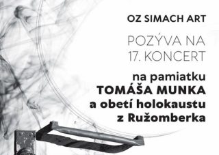 V Ružomberku bude koncert na pamiatku Tomáša Munka a obetí holokaustu