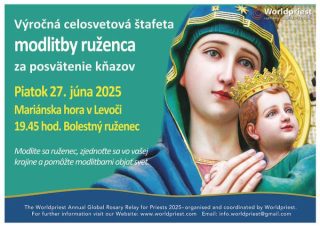 Pozvánka na celosvetovú štafetu modlitby ruženca aj na Mariánsku horu v Levoči