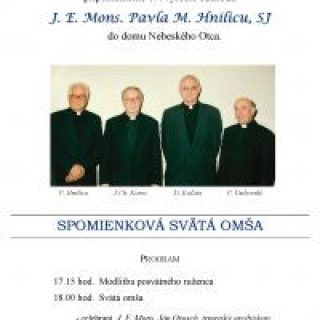 Spomienková sv. omša za otca biskupa Pavla M. Hnilicu, SJ