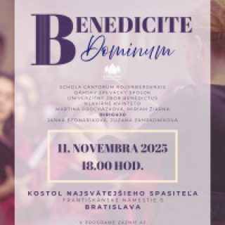 Koncert duchovnej hudby Benedicite Dominum