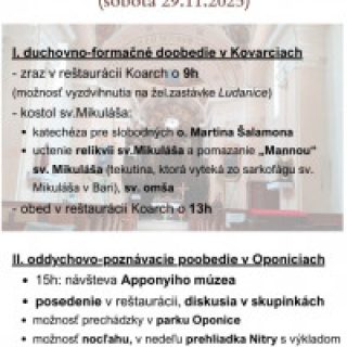 Duchovno-formačný program pre slobodných v kostole sv. Mikuláša