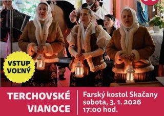 Misijné diela a Farnosť Skačany pozývajú na koncert Terchovské Vianoce